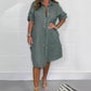 💥2026 Hot Sale 50% OFF🤩Women's Cotton and Linen Button Shirt Dress