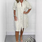 💥2026 Hot Sale 50% OFF🤩Women's Cotton and Linen Button Shirt Dress