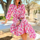 🌸Spring Specials💐 Women's Long Sleeve V Neck Bohemian Midi Dress