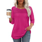 💕Last Day 50% OFF👚2026 Women's 3/4 Length Sleeve Top Pleated Front T-Shirt ✨
