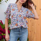 💓🛒50% OFF NOW! Women's Floral V-Neck Puff Sleeve Blouse – Romantic Design, Soft Fabric & 3 Vibrant Colorways 🌸✨