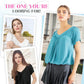 ⏰LIMITED HOT SALE JUST ￡10.99!!💥Women's Casual Pleated V-Neck Short-Sleeve Top
