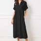 🎉This Week's Special Sales 50% Off✨Striped Lapel Button Down Shirt Dress | With Functional Pockets