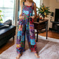 💎 Limited 50% OFF! 💎🌼 Flowy, Fun & Totally You! Women’s Printed Wide-Leg Overalls