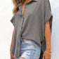 🔥Hot Sale 50% Off💥🎁Women's Loose Fit Casual Button Short Sleeve Shirt Tops