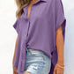 🔥Hot Sale 50% Off💥🎁Women's Loose Fit Casual Button Short Sleeve Shirt Tops