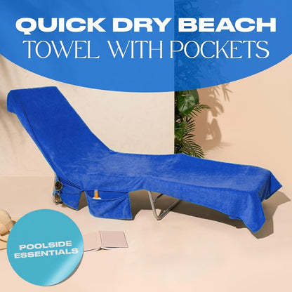 🏖️Summer Hot Sell 50% OFF🌞⚡50K+ SOLD!🌞🌊Sun Lounger Towel in Bag with Pockets Storage
