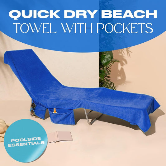 🏖️Summer Hot Sell 50% OFF🌞⚡50K+ SOLD!🌞🌊Sun Lounger Towel in Bag with Pockets Storage