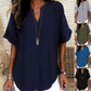 🌸Summer Hot Sale 70% OFF👕Fashion Loose Solid Color Short Sleeve Top