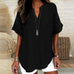 🌸Summer Hot Sale 70% OFF👕Fashion Loose Solid Color Short Sleeve Top