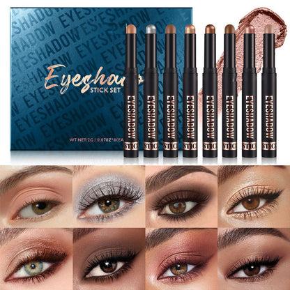 💥50K+ SOLD! 🎁8 Colors Glitter Eyeshadow Stick Waterproof & Long-Wearing & Multi-Use