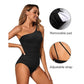 💥LAST DAY SALE 60% OFF🏖️👙One Shoulder One Piece Swimsuit For Women Tummy Control Bathing Suit