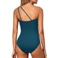 💥LAST DAY SALE 60% OFF🏖️👙One Shoulder One Piece Swimsuit For Women Tummy Control Bathing Suit
