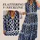 🎉Spring Specials Sale 50% OFF🌸💐Women’s Geometric Print V-Neck Maxi Dress