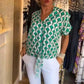 💖Last Day Sale 60% OFF💖🎁Short-Sleeved V-Neck Printed Casual Top