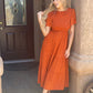 🌷Early Summer Sale-50% Off🌸2026 Summer Casual Floral Print Short Flutter Sleeve Crew Neck Smocked High Waist Flowy Maxi Dress