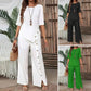 🔥Hot Sale 49% OFF🥰Women's Irregular Hem Top & Wide Leg Pants Two-Piece Set