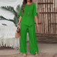 🔥Hot Sale 49% OFF🥰Women's Irregular Hem Top & Wide Leg Pants Two-Piece Set