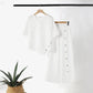 🔥Hot Sale 49% OFF🥰Women's Irregular Hem Top & Wide Leg Pants Two-Piece Set