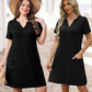 🏖️Summer Hot Sale 60% OFF🏝️💃Women's Casual V Neck Vacation Midi Dress With Pockets