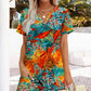 🏖️Summer Hot Sale 60% OFF🏝️💃Women's Casual V Neck Vacation Midi Dress With Pockets