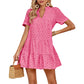 🔥Limited time sale 50% off!!🔥Women’s Lace Dresses Eyelet Casual Flowy Babydoll Swing