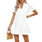 🔥Limited time sale 50% off!!🔥Women’s Lace Dresses Eyelet Casual Flowy Babydoll Swing