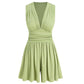 🏖️Summer Cool Deal: ONLY ￡16.99!!🌷👗Women's Sleeveless V-Neck Ruched Waist Romper