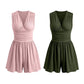 🏖️Summer Cool Deal: ONLY ￡16.99!!🌷👗Women's Sleeveless V-Neck Ruched Waist Romper