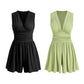 🏖️Summer Cool Deal: ONLY ￡16.99!!🌷👗Women's Sleeveless V-Neck Ruched Waist Romper