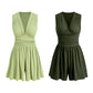 🏖️Summer Cool Deal: ONLY ￡16.99!!🌷👗Women's Sleeveless V-Neck Ruched Waist Romper