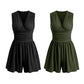 🏖️Summer Cool Deal: ONLY ￡16.99!!🌷👗Women's Sleeveless V-Neck Ruched Waist Romper