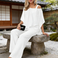 💥2026 Hot Sale 50% OFF🤩Women’s Irregular Chiffon Tops & Wide-Leg Pants Set
