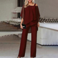 💥2026 Hot Sale 50% OFF🤩Women’s Irregular Chiffon Tops & Wide-Leg Pants Set