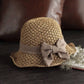 🎀 Hot Sale 49% OFF👒 | Straw Hat with Retro Bow – Foldable & Breathable for Summer