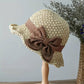 🎀 Hot Sale 49% OFF👒 | Straw Hat with Retro Bow – Foldable & Breathable for Summer