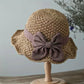 🎀 Hot Sale 49% OFF👒 | Straw Hat with Retro Bow – Foldable & Breathable for Summer