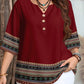 🌸Summer Hot Sale-60% Off!!🌿Women's Casual Button-Front V-Neck Top
