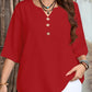 🌸Summer Hot Sale-60% Off!!🌿Women's Casual Button-Front V-Neck Top