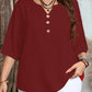 🌸Summer Hot Sale-60% Off!!🌿Women's Casual Button-Front V-Neck Top