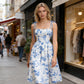 👗 50% OFF! Women's Floral Print Tie-Strap Midi Dress – Adjustable, A-Line Silhouette & Lightweight Fabric 🌸