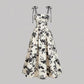 👗 50% OFF! Women's Floral Print Tie-Strap Midi Dress – Adjustable, A-Line Silhouette & Lightweight Fabric 🌸