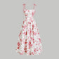👗 50% OFF! Women's Floral Print Tie-Strap Midi Dress – Adjustable, A-Line Silhouette & Lightweight Fabric 🌸