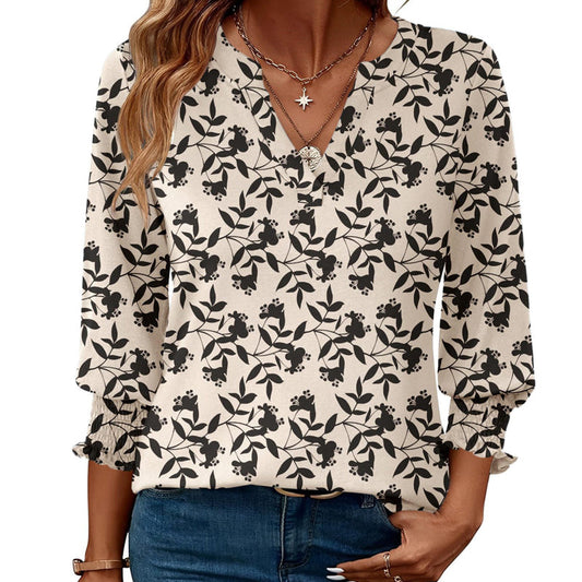 🔥 HOT SALE 60% OFF !⚡Women's Fashion 3/4 Sleeve V-Neck Blouse