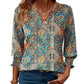 🔥 HOT SALE 60% OFF !⚡Women's Fashion 3/4 Sleeve V-Neck Blouse
