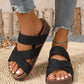 🎁2026 New Arrivals 50% OFF|Criss-Cross Woven Strap Wedge Sandals|Comfortable, Stylish & Perfect for Summer Days ☀️