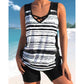 ⏰LAST DAY 70% OFF🎁50K+ SOLD!🏖️Women's Tummy Control Tankini Set with Built-In Bra – Flattering Boho Swimwear with Shorts