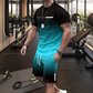 🏆Summer Cool Deal: ONLY ￡13.99!!😎Men's Gradient Color T-Shirt & Shorts Set