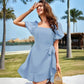 💖Limited Sale 50% OFF💖Women's Square Neck Tie Waist Dress