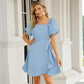 💖Limited Sale 50% OFF💖Women's Square Neck Tie Waist Dress